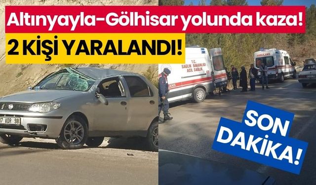 Burdur'da trafik kazası! 2 kişi yaralandı