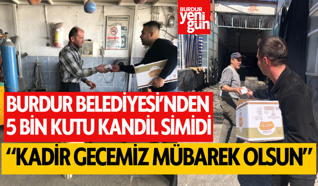 Burdur'da Belediye 5 bin kutu Kandil Simidi dağıttı