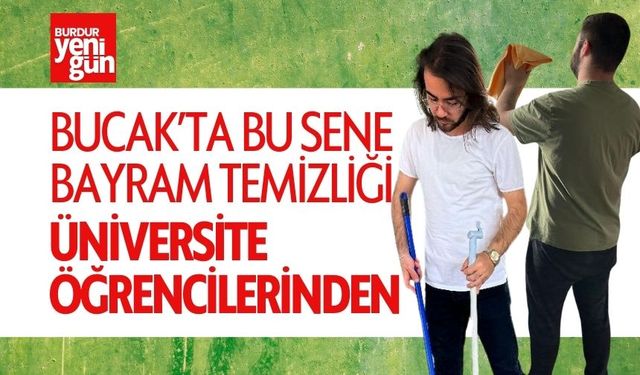 Bucak'ta Camiler Bayram Temizliğinde Öğrencilere Emanet