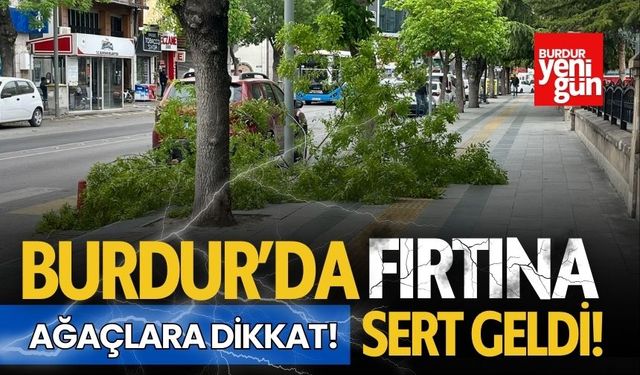 Burdur'da Fırtına Sert Geldi! Ağaçlara Dikkat!
