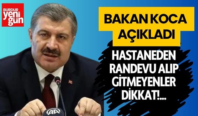 Hastaneden randevu alıp gitmeyenler için yeni tedbirler yolda!