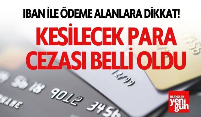 IBAN ile Ödeme Alanlara Dikkat! Kesilecek Para Cezası Belli Oldu