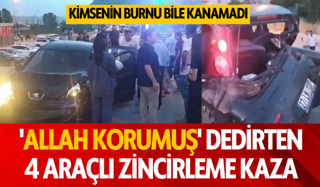 Antalya'da 'Allah korumuş' dedirten 4 araçlı zincirleme kaza