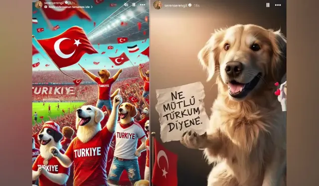 Köpeklere Milli Takım Forması Giydiren Seren Serengil'e Tepki Yağdı!