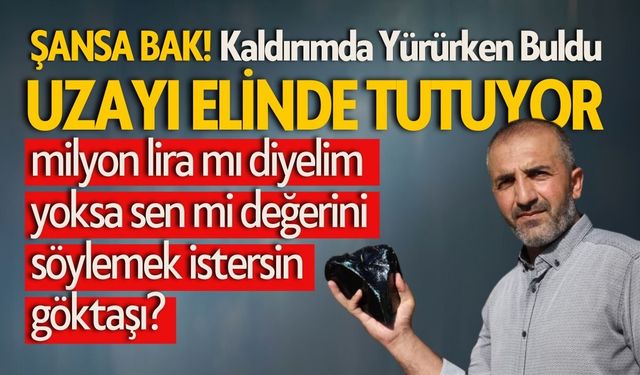 Şansa Bak! Kaldırımda Yürürken Göktaşı Buldu