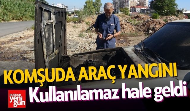 Yanan araç kullanılamaz hale geldi