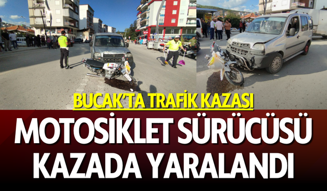 Bucak'ta Kaza: Motosiklet Sürücüsü Kazada Yaralandı