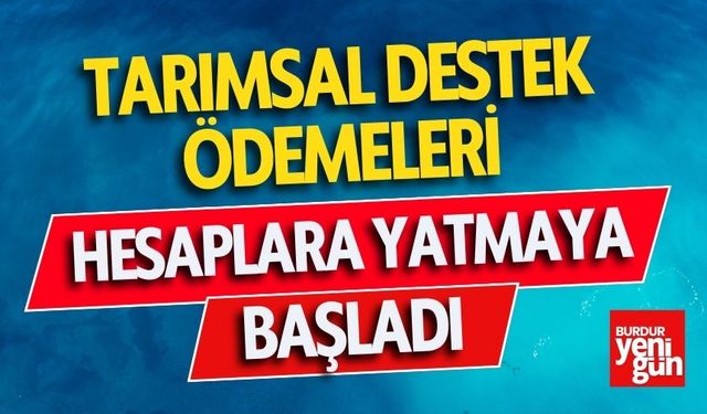 Burdur çiftçilerine sevindirici haber! Destek Ödemesi Başladı