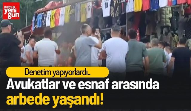 Avukatlar ile esnaf arasında arbede