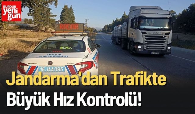 Jandarma Ekiplerinden Trafikte Güvenlik İçin Hız Denetimi