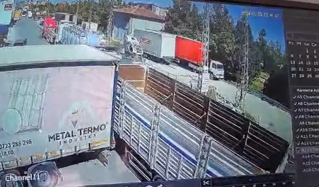 Konya’da iki TIR arasında kalan yaya ağır yaralandı