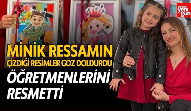 Minik Ressam Asel’den Öğretmenlerine Özel Sergi