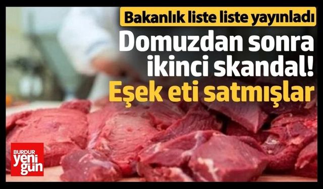 Domuz etinden sonra ikinci skandal! Eşek eti satmışlar