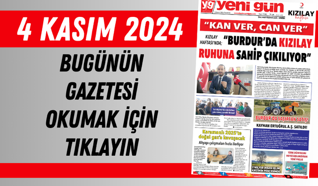 4 KASIM 2024 PAZARTESİ BURDUR YENİ GÜN GAZETESİ SAYFALARI