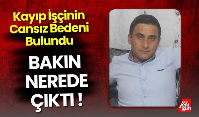 Fabrikada Kayıp İşçinin Cansız Bedeni Bulundu