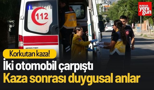 İki otomobil çarpıştı, 1 kişi yaralandı