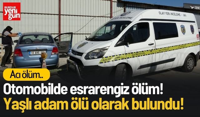 Yaşlı adam otomobilde ölü olarak bulundu