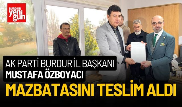 Başkan Özboyacı Mazbatasını Teslim Aldı