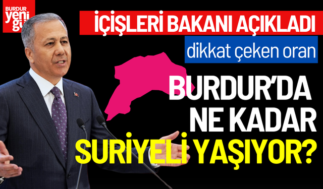 Burdur'da Ne Kadar Suriyeli Yaşıyor? İçişleri Bakanı Açıkladı