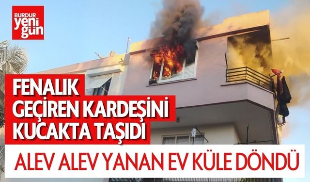 Fenalık Geçiren Kardeşini Kucağında Taşıdı