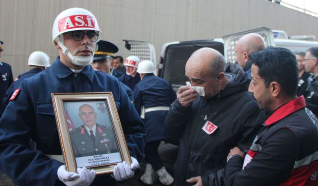 Şehit Tuğgeneral Baydilli'nin naaşı memleketine  getirildi