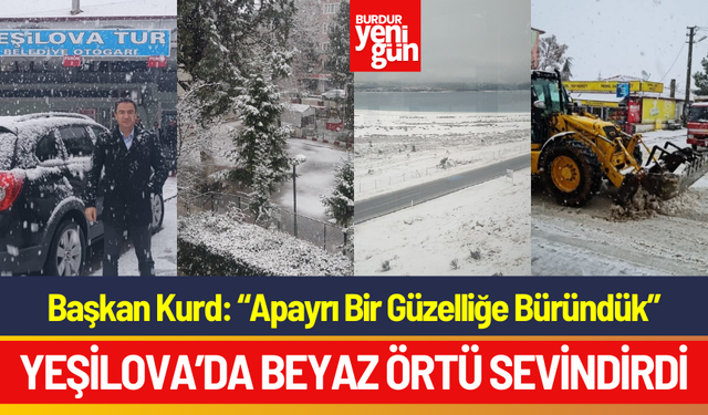 Yeşilova’da Beyaz Örtü Sevindirdi