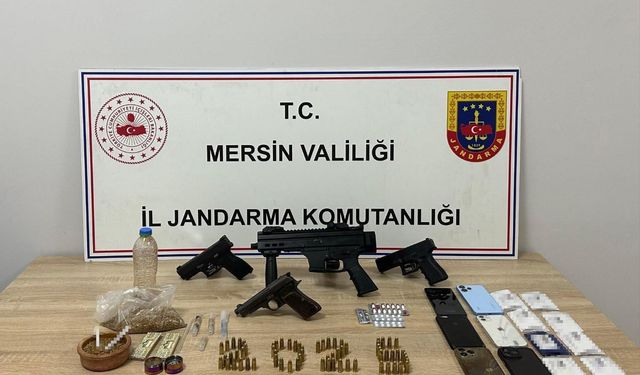 Mersin'de uyuşturucu ve silah ticareti yapan 3 şüpheli tutuklandı