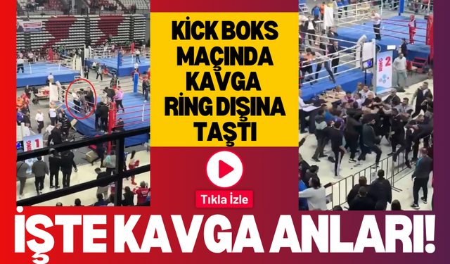 Kick boks maçında kavga ring dışına taştı: 1’i hakem 2 yaralı