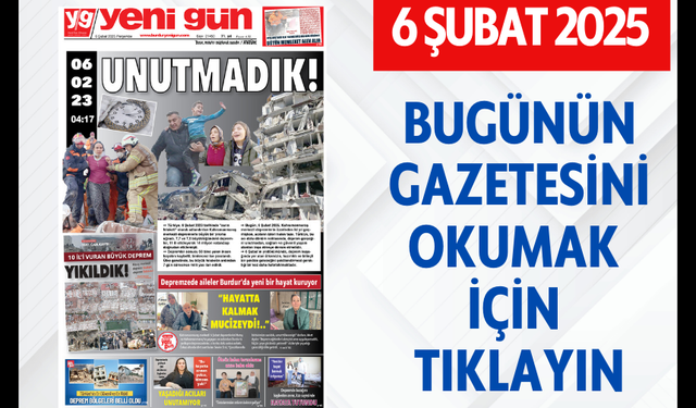 6 ŞUBAT 2025 PERŞEMBE BURDUR YENİ GÜN GAZETESİ SAYFALARI