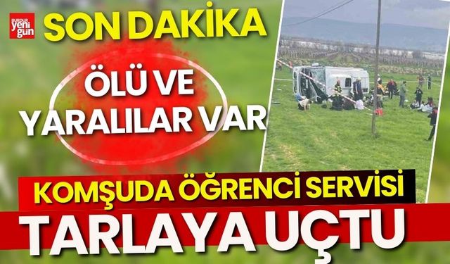 Komşuda Öğrenci Servisi Tarlaya Uçtu