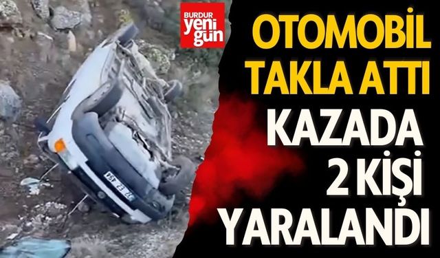 Kontrolden çıkan araç takla attı: 2 yaralı