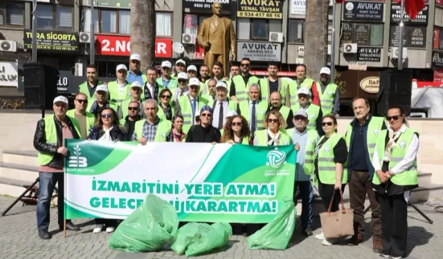 Balıkesir Edremit Belediyesi'nden 'izmarit toplama' kampanyası