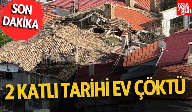 2 Katlı Tarihi Ev Çöktü