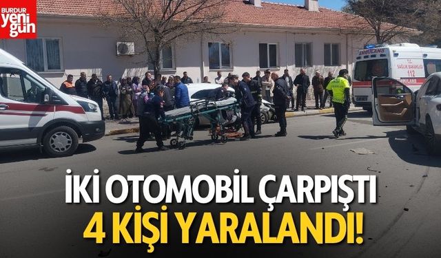 İki otomobil çarpıştı: 4 yaralı