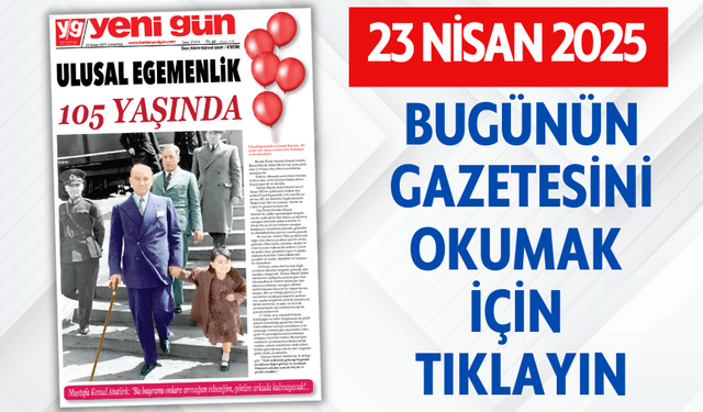 23 NİSAN 2025 ÇARŞAMBA BURDUR YENİ GÜN GAZETESİ SAYFALARI
