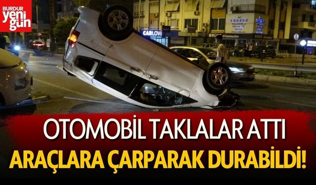 Trafik Kazasında Otomobil Taklalar Attı