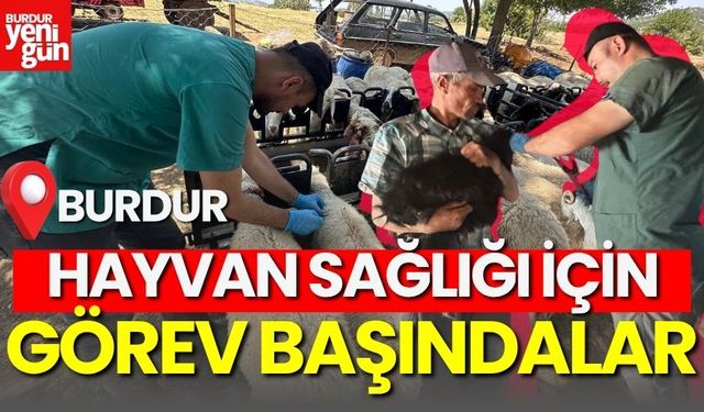 Burdur'da Hayvan Sağlığı İçin Görev Başındalar!