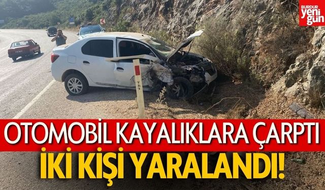 Otomobil Kayalıklara Çarptı! 2 Kişi Yaralandı