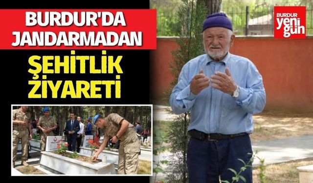 Burdur'da jandarmadan şehitlik ziyareti