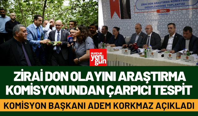 Zirai Don Olayını Araştırma Komisyonundan Çarpıcı Tespit