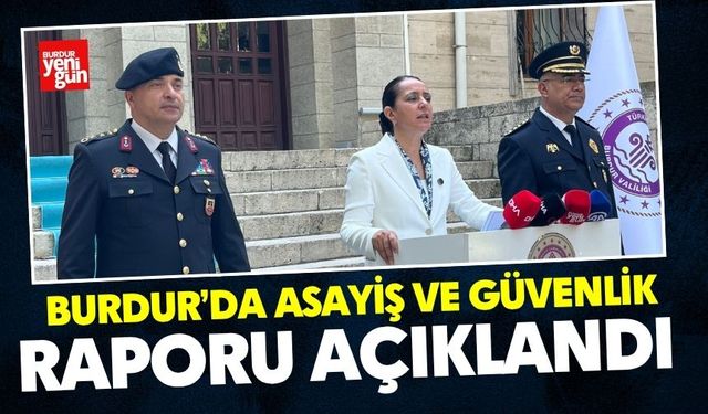 Burdur’da Asayiş ve Güvenlik Raporu Açıklandı