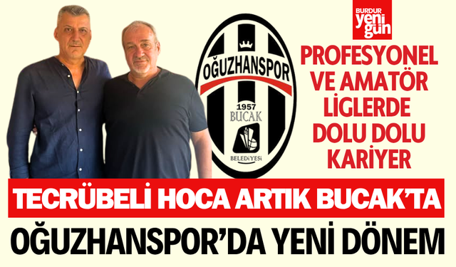 Bucak Belediyesi Oğuzhanspor’un Yeni Teknik Direktörü Sait Taş Oldu