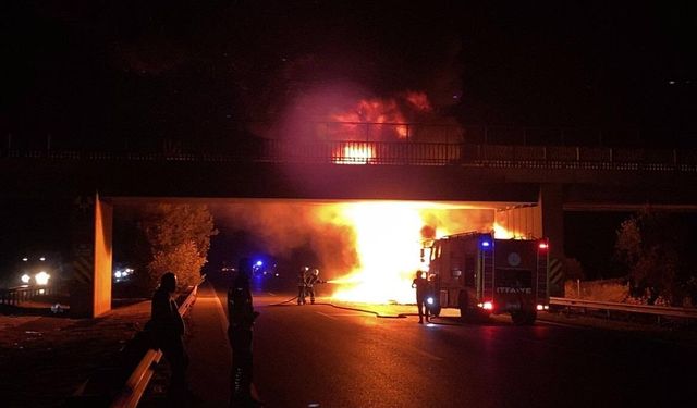 Adana'da seyir halindeki tırda çıkan yangın söndürüldü
