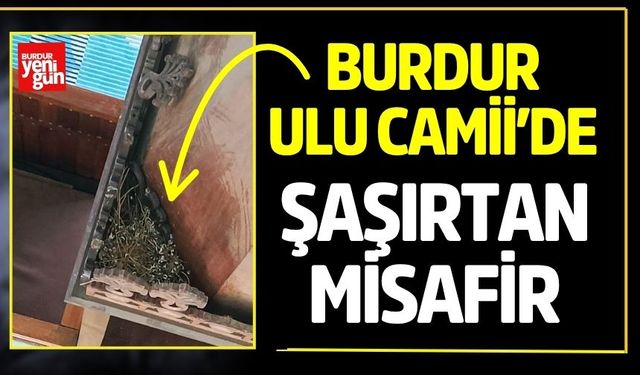 Burdur Ulu Camii’de Şaşırtan Misafir