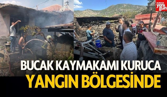 Bucak’ta Yangın Sonrası Kaymakam ve AFAD’dan Kritik İnceleme