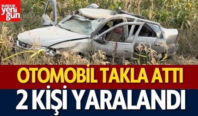 Otomobil Takla Attı, 2 Kişi Yaralandı