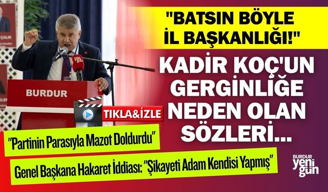 Kadir Koç'un Gerginliğe Neden Olan Sözleri... (Video Haber)