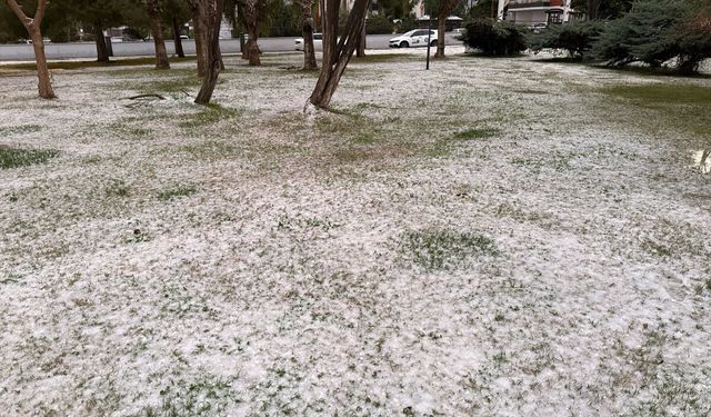 Mersin'de dolu etkili oldu