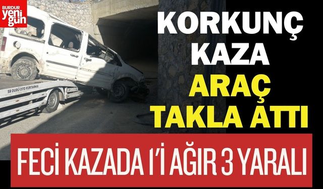 Köprüden Takla Atarak Düştü! Feci Kazada 3 Kişi Yaralandı