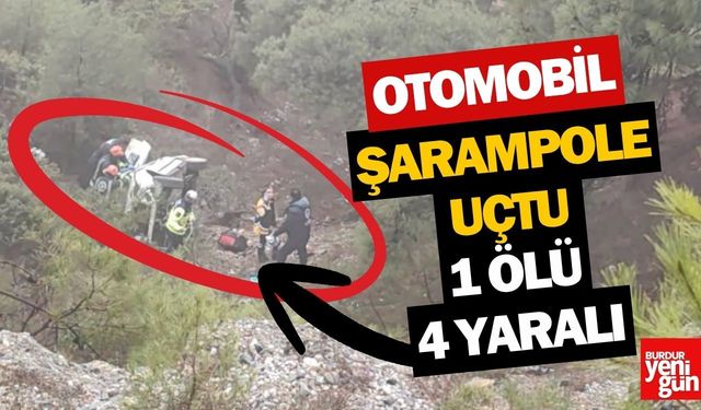 Otomobil Şarampole Uçtu! 1 Ölü, 4 Yaralı